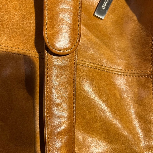 HOBO International Cognac Color Slouch Shoulder Bag Tan Orange Purse Leather - Picture 6 of 7